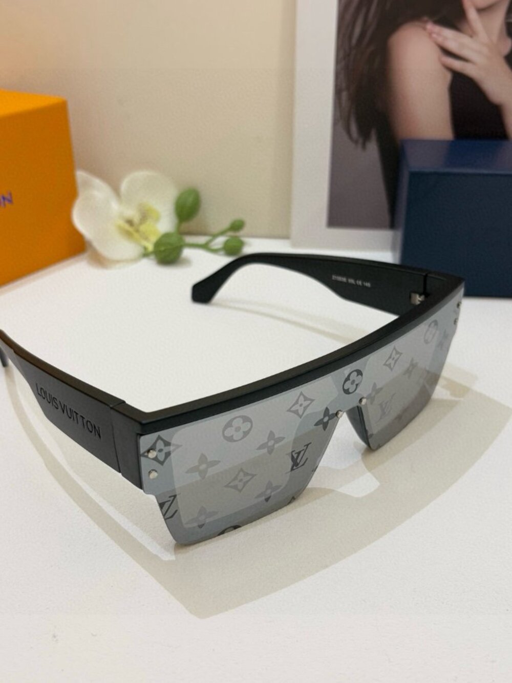 Louis Vuitton Black Full-Print Sunglasses